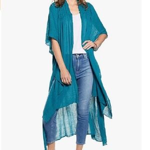 Free People Women’s Angelica Open Front Long Kimono